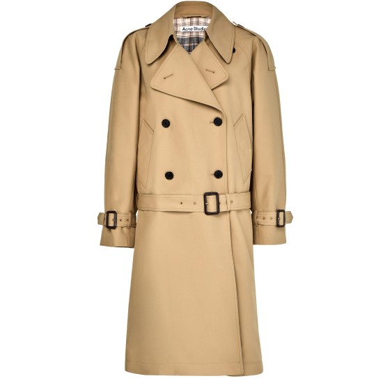 Satin trench coat - Beige