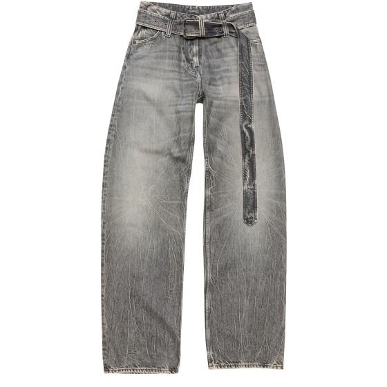 Belted wide jeans - Black