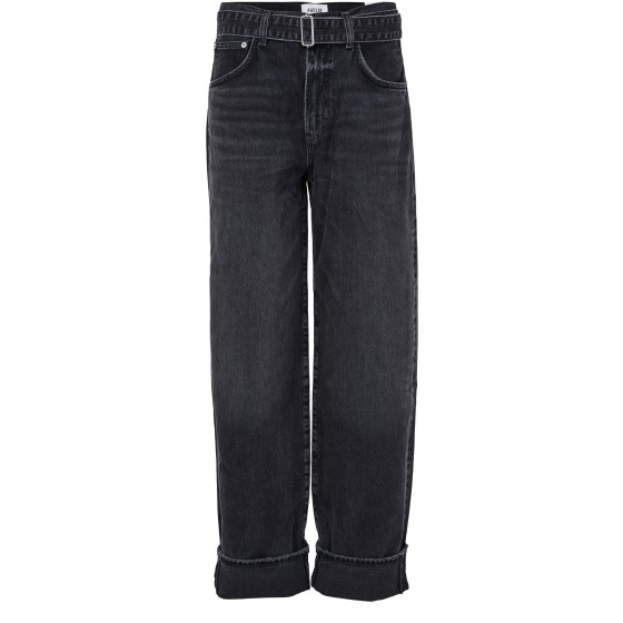 Cuffed taper jeans - Black