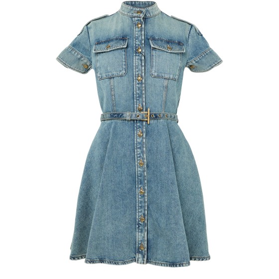 Denim mini dress - Blue