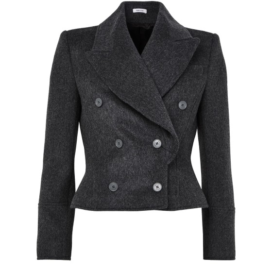 Short double-breasted coat - grey