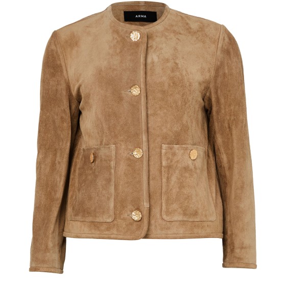 Sogno textured suede jacket - Green
