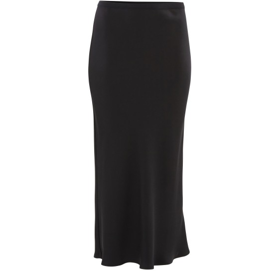 Bar silk skirt - Black