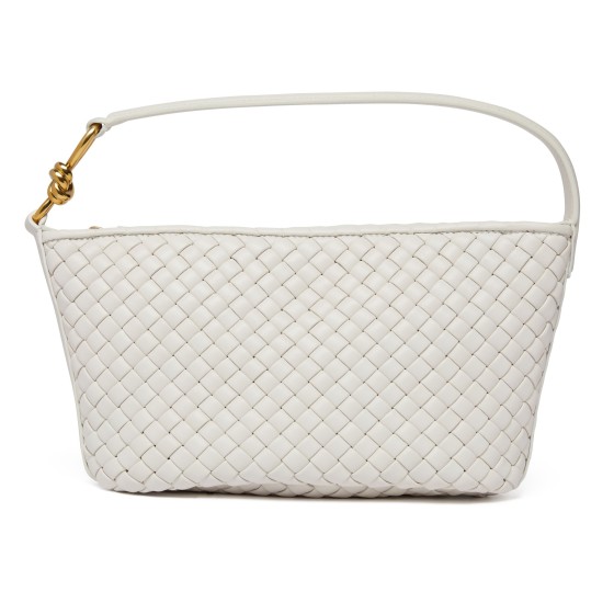 Knot Small Crescent Bag - white