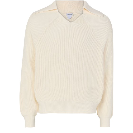 Knit sweatshirt - white
