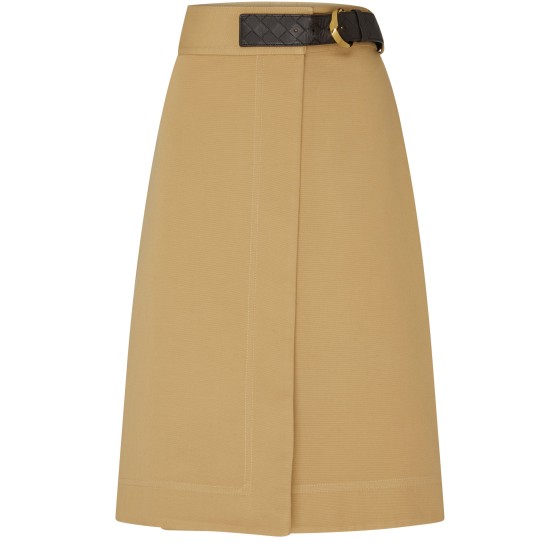 Fitted midi skirt - Beige
