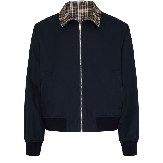 Oversized cotton twill jacket - Blue