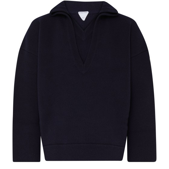 Knit sweater - navy blue