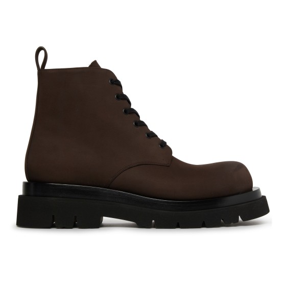 Lug lace-up ankle boots - brown