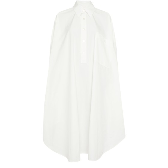 Compact cotton dress - white