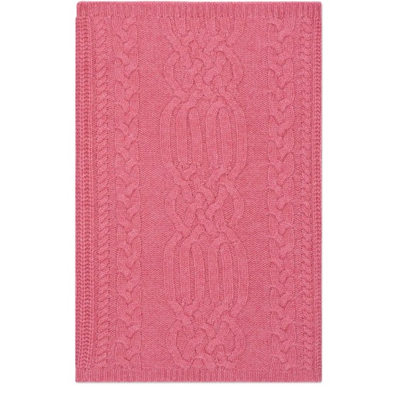 Cable knit neck warmer - pink