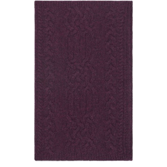 Cable knit neck warmer - Purple