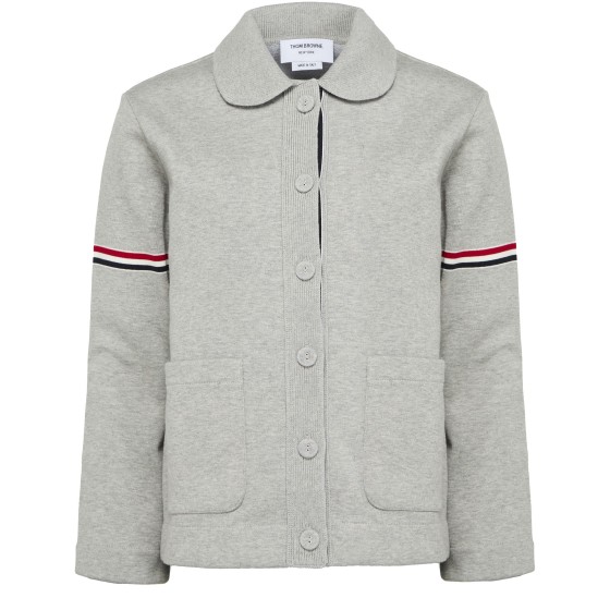 Rwb Striped Cotton Work Jacket - grey