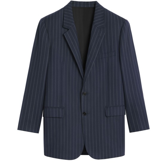 Tommy striped wool jacket - navy blue