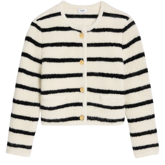 Wool sailor cardigan - Black
