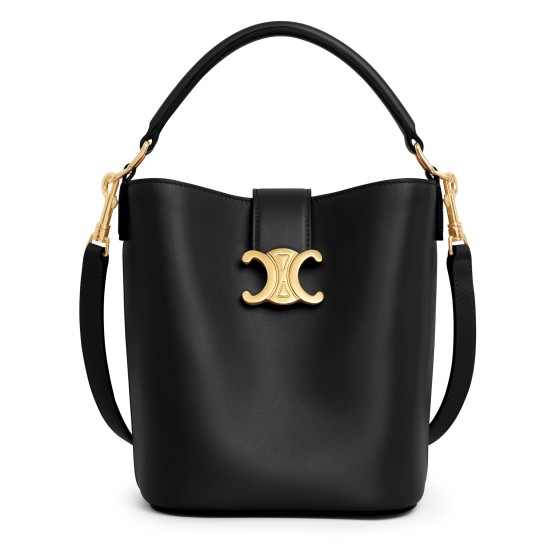 Louise small smooth leather handbag - Black