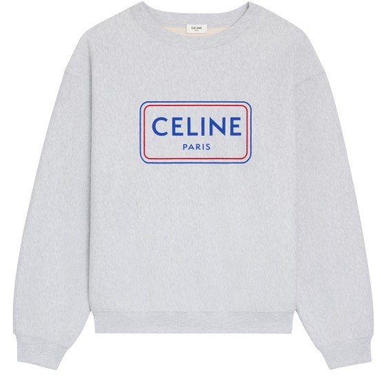 Loose sweatshirt in cotton fleece - grey