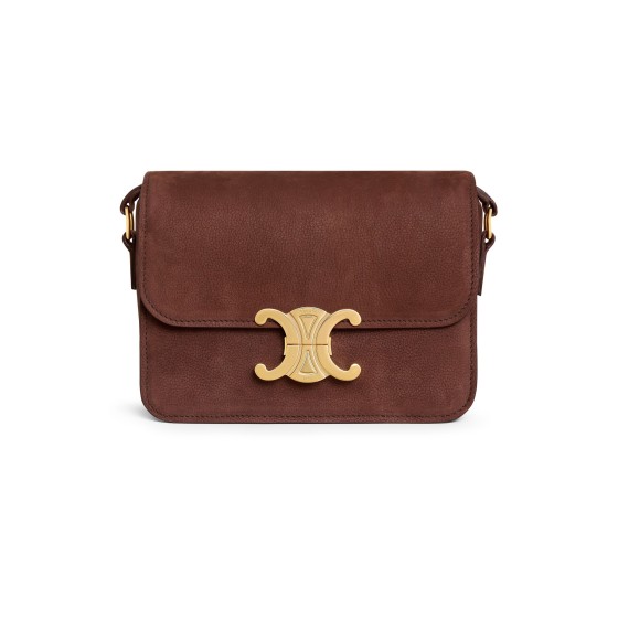 Teen Triomphe bag in grained nubuck calfskin - Beige