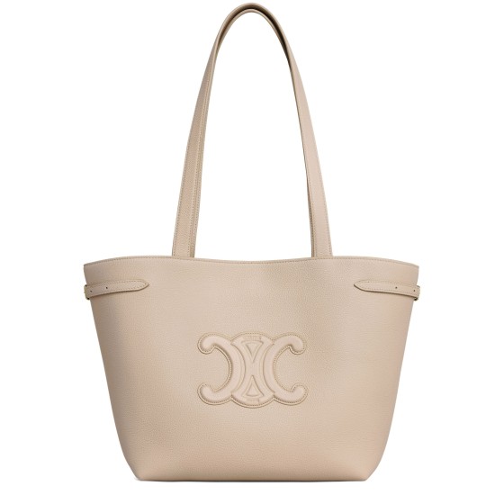 Cabas Anaïs Triomphe Small Grained Calfskin Handbag - brown