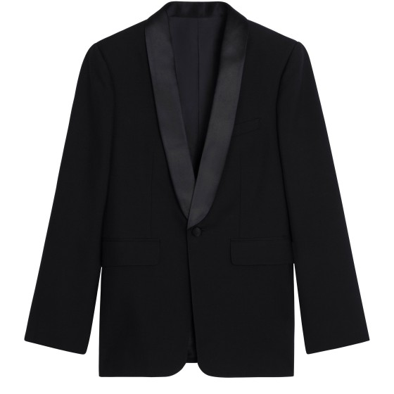 Classic Dress Jacket in Mohair and Mulberry Silk - Black