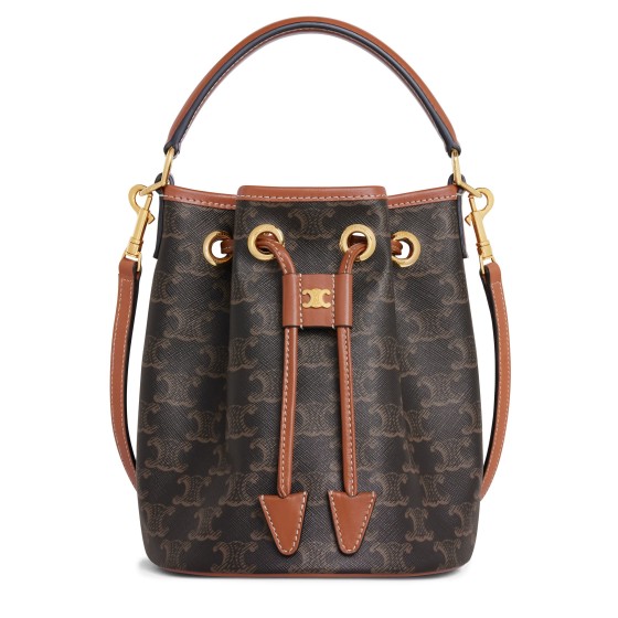 Clara bag in Triomphe canvas and calfskin - brown