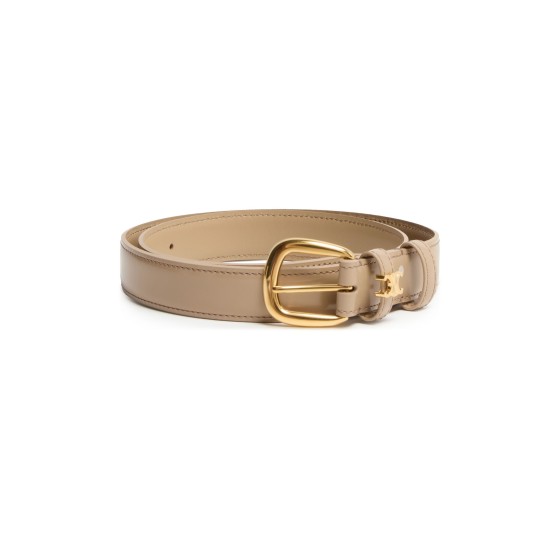 Medium 25mm vivienne belt in taurillon leather - Beige