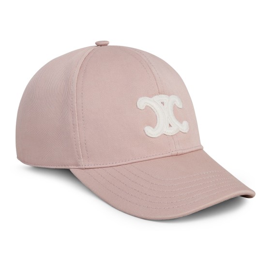 Triomphe baseball cap in cotton gabardine - pink