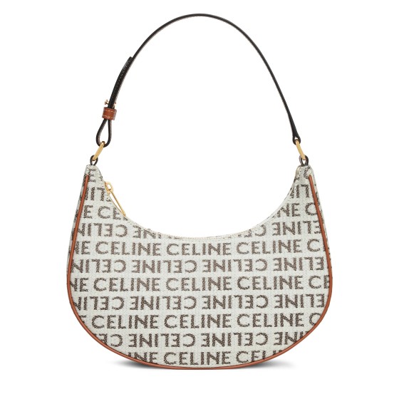 Ava full-body Celine printed fabric handbag - Beige