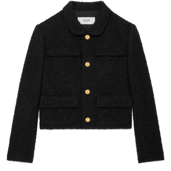 Saint Germain jacket in bouclette natté - Black