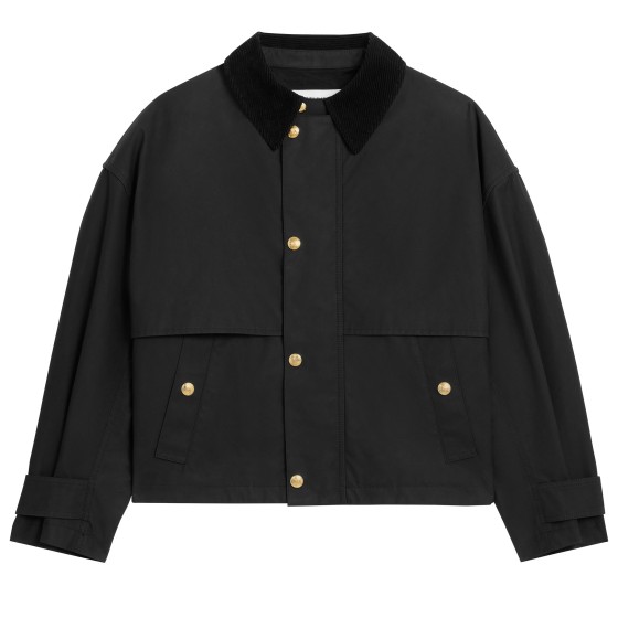 Jacket in waxed cotton - Black