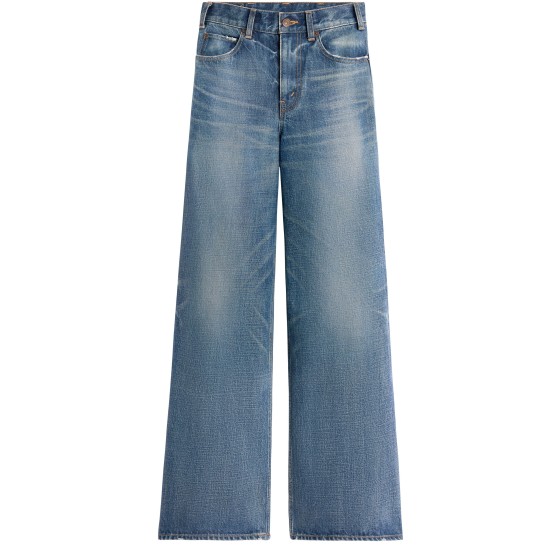 Surf union水洗色喇叭牛仔裤 - Blue