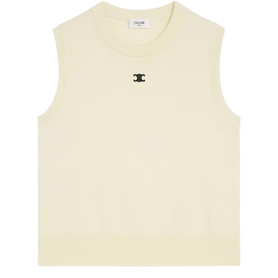 Top in fine wool - Off-white