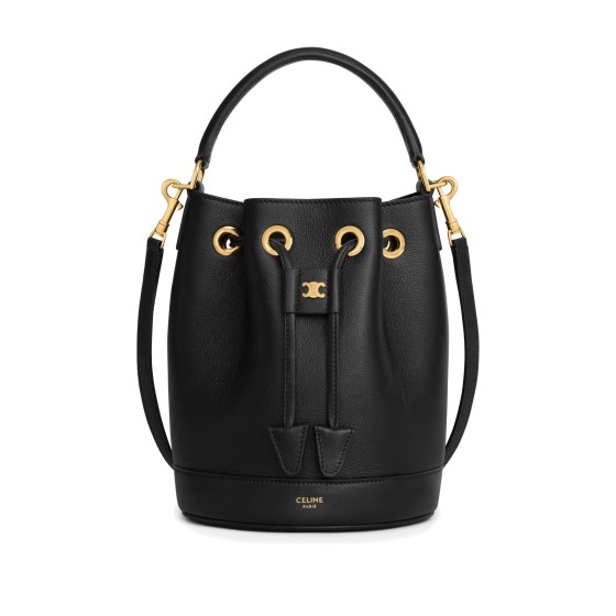 Teen Clara bag in supple grained calfskin - Black