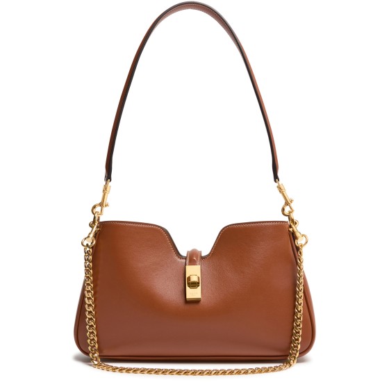 Shoulder bag Camille 16 soft in smooth calfskin - brown