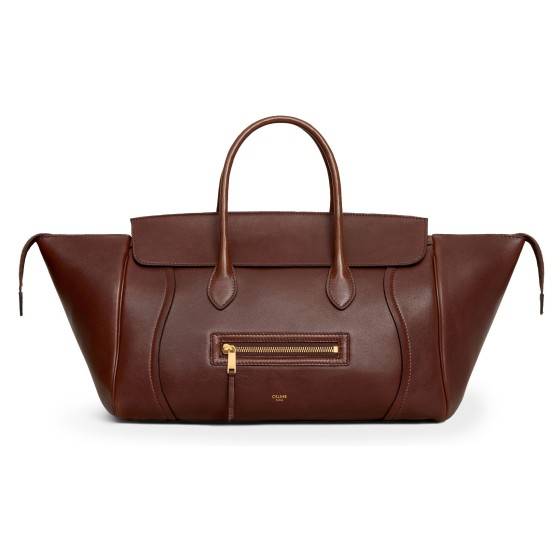 Medium new luggage in supple shiny lambskin - Red