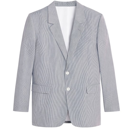 Jude striped cotton jacket - white