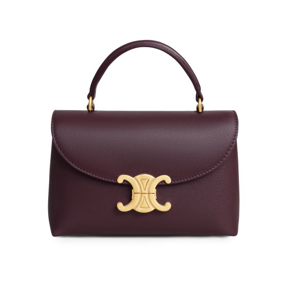 Teen nino bag in supple grained calfskin - Burgundy