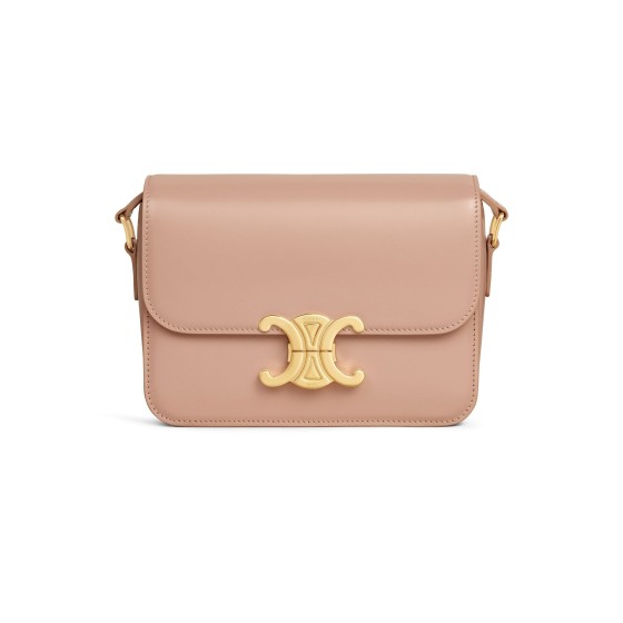Teen Triomphe bag in shiny calfskin - Beige