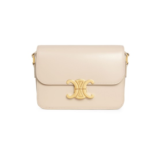 Teen Triomphe bag in shiny calfskin - Off-white