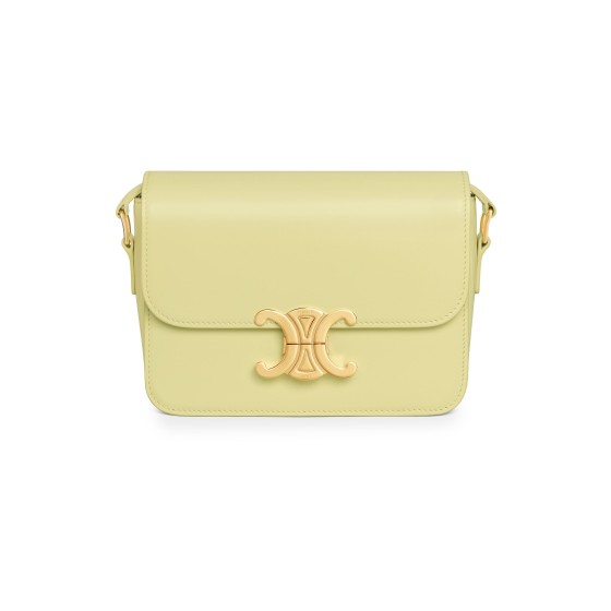 Teen Triomphe bag in shiny calfskin - Yellow