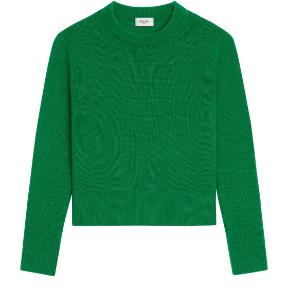Crewneck sweater in cashmere - Green