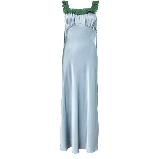 Satin maxi dress - grey