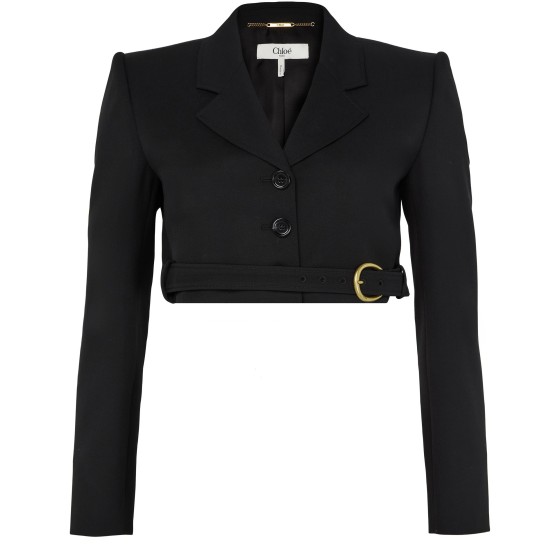 Cropped blazer - Black