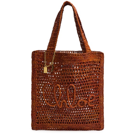 Summer Banana crochet tote bag - brown