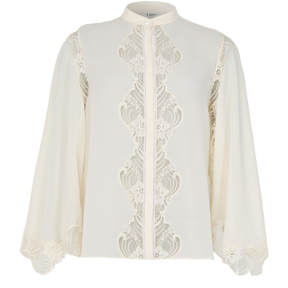 Long sleeved blouse - white