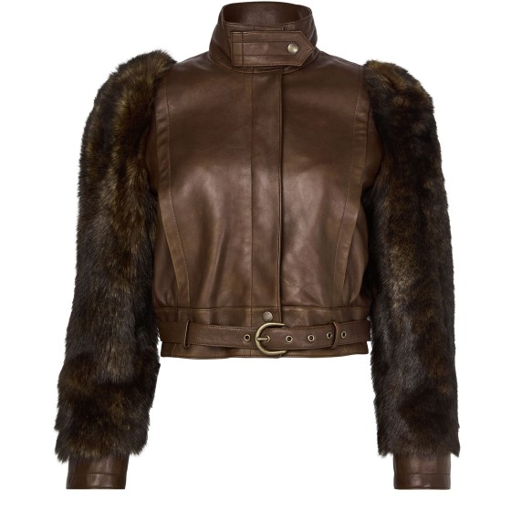 Leather jacket - Beige