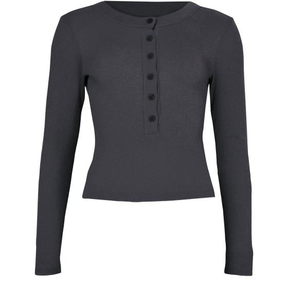 Varra Henley long-sleeved top - grey