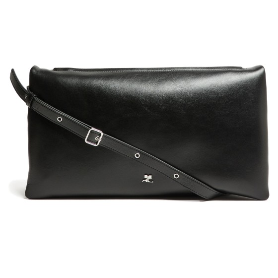 Cuff leather bag - Black