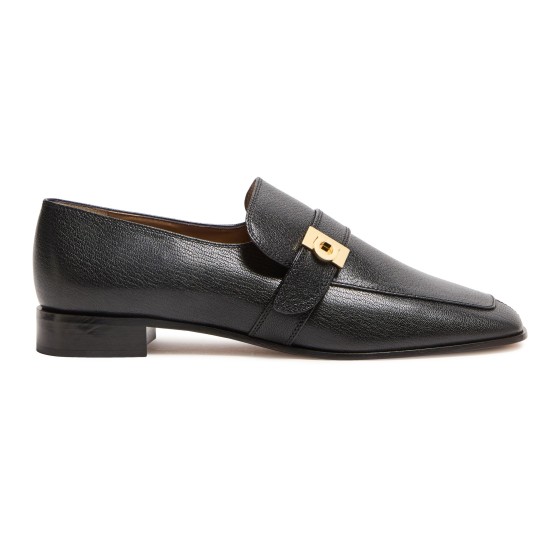 Hug buckle loafers - Black