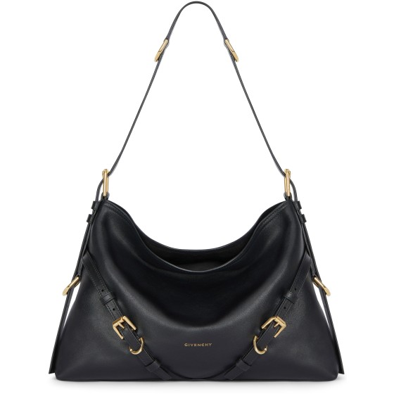 Medium Voyou bag in shiny leather - Black